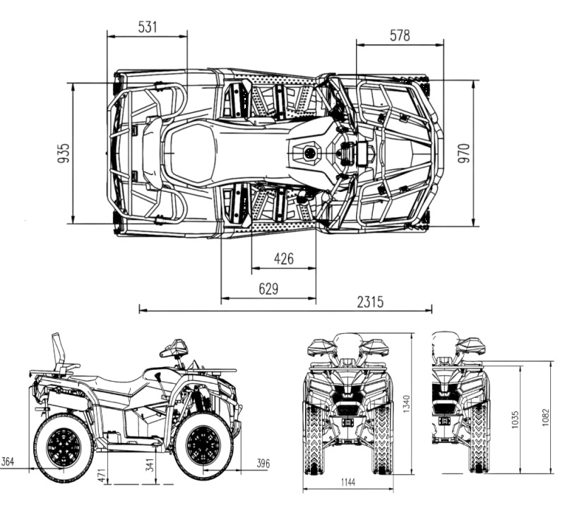 Квадрицикл Bizon YK450AL EPS ПТС