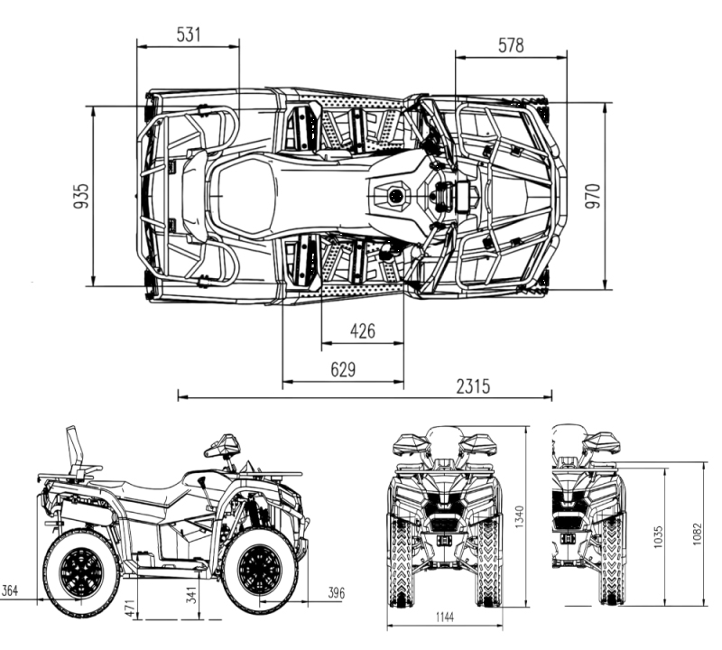 Квадрицикл Bizon YK450L EPS ПТС